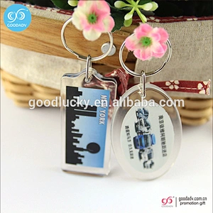 Heart shape promotion acrylic key ring/acrylic photo frame