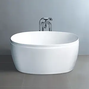China Wholesale Clear Acrylic Soaking Bathtub Modern Round Freestanding Bathtub
