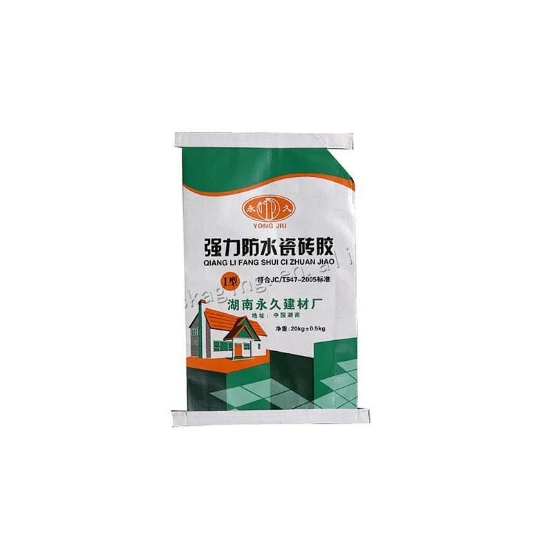 20kg moistureproof mildew bopp laminated pp woven cement bag for tile adhesive,dry mortar,wall putty powder