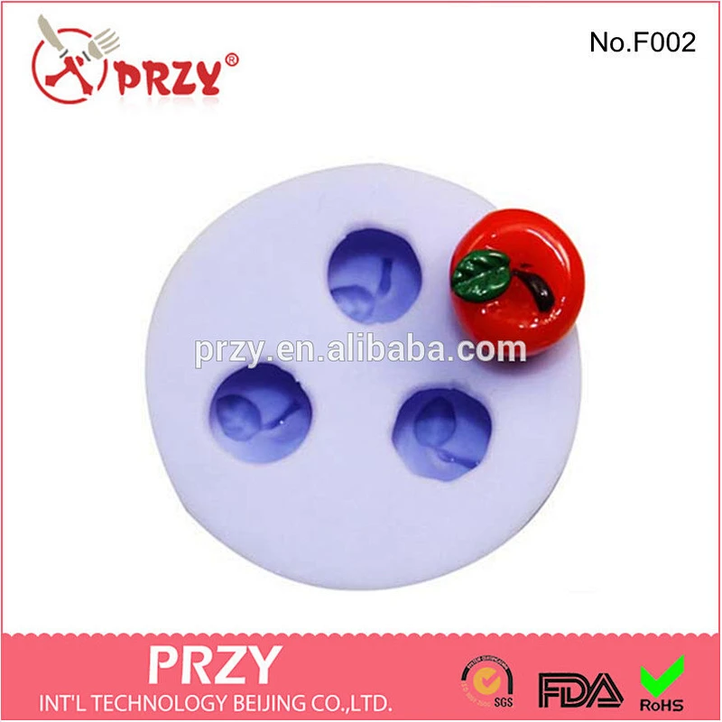 Mini apple shape silicone fondant mold