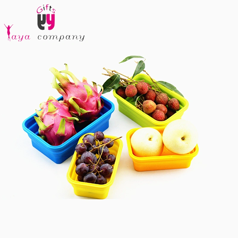 New Arrival Food Container Folding Silicone Lunch Box With Lid