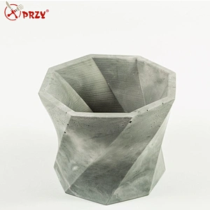 Twisted Octagon Vase Silicone Mold Silicone Planter Molds For Concrete