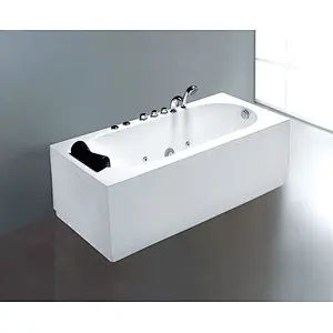 Foshan factory rectangle one person portable bathtub massage hot tub