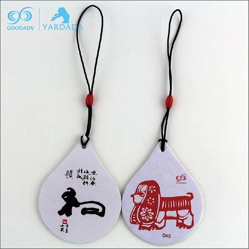 stock items leaf shaped paper hanging car air freshener with logo