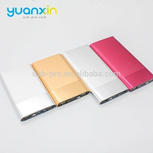 6000mah gold silver gray and red Color Metal Mini Mobile Power Bank