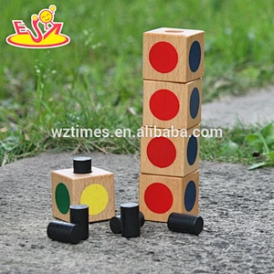 2018 wholesale baby wooden educational building blocks, new design wooden educational building blocks W13A113