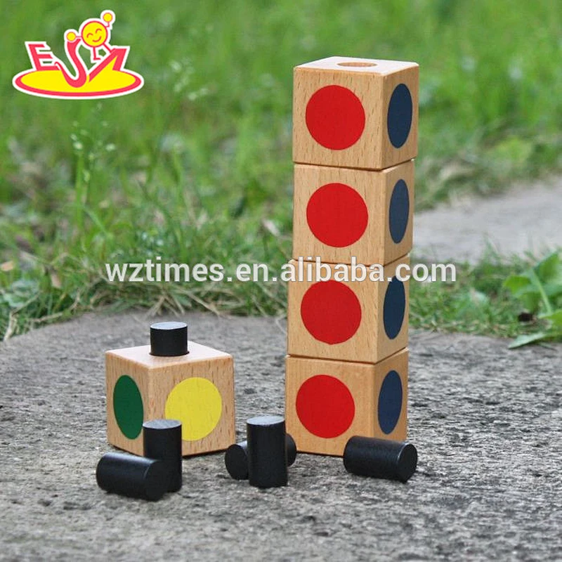 2018 wholesale baby wooden educational building blocks, new design wooden educational building blocks W13A113