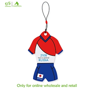 Japanese football novelty T-shirt shape Cup 2018, hanging air freshener, new design product in stock
