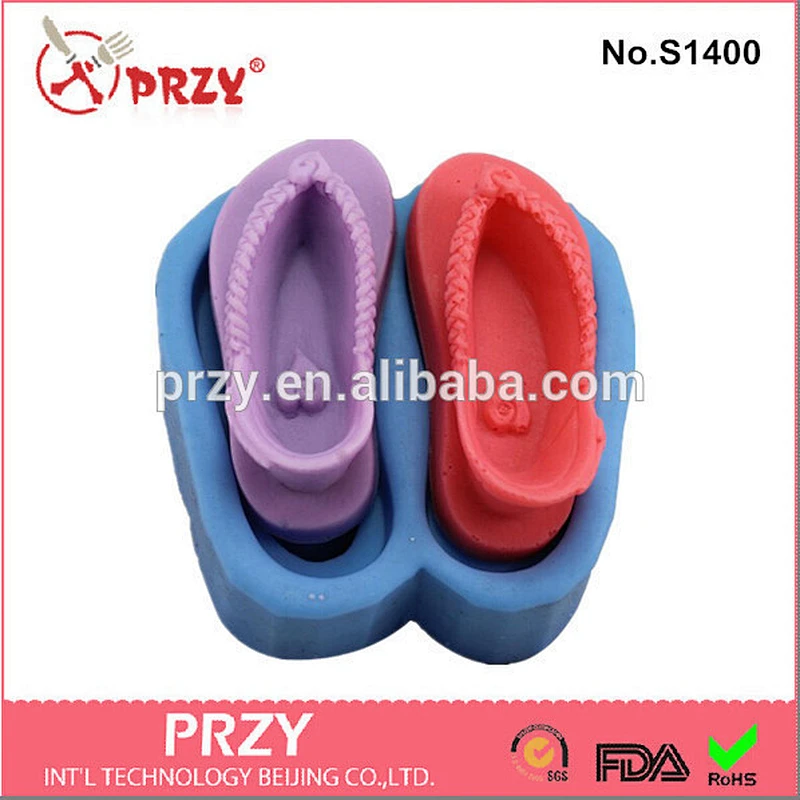 S1400 PRZY shoes 3d handmade silicone soap mold
