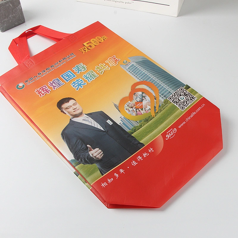 Red reusable grocery custom shopping bag manufacturers