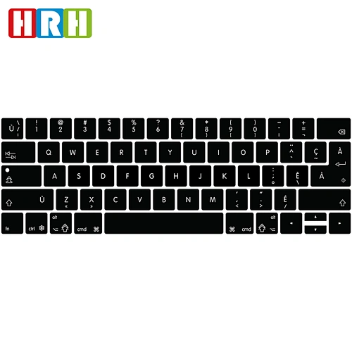 custom silicone keyboard protector desktop canadian french Keyboard Cover For macbook pro 13 inch touch bar keyboard skin