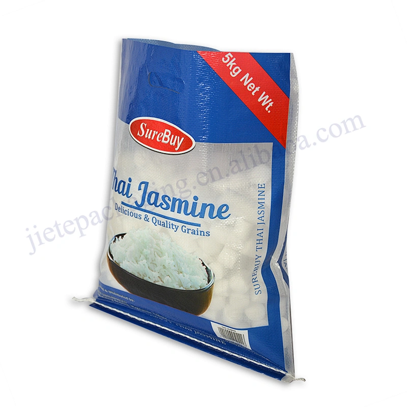Customized design printed transparent plastic 10kg bopp laminated pp woven flour packaging bag wholesale