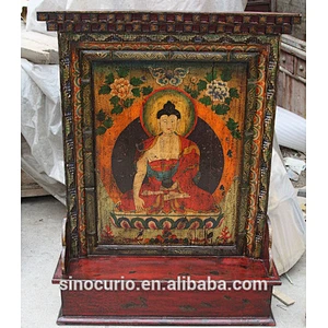 Wood Classical Painting Cabinet Antique Design
