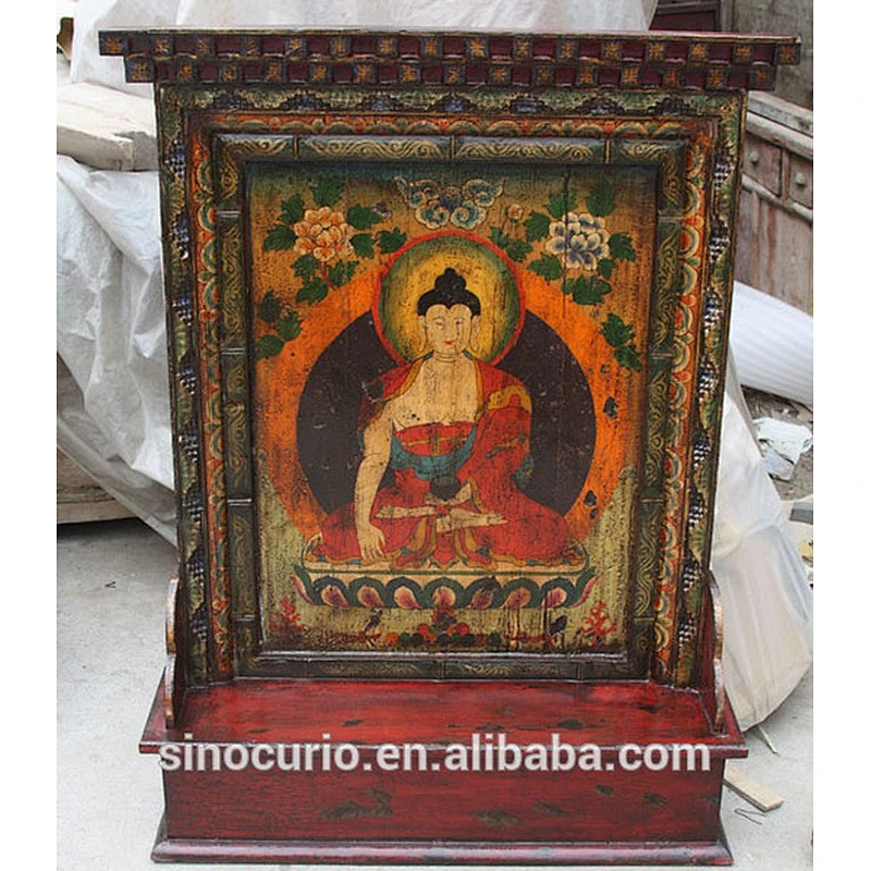 Wood Classical Painting Cabinet Antique Design