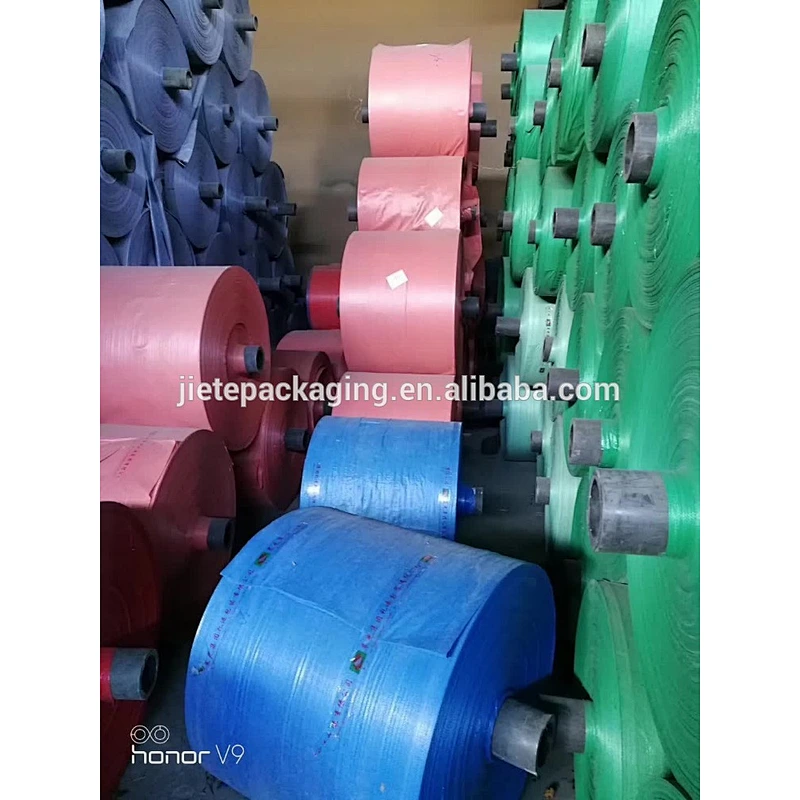Cheap wholesale tubular pp woven bag fabric roll with laminated and printing