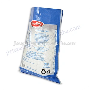 China supplier 10kg pp woven plastic grain rice bag with transparent window