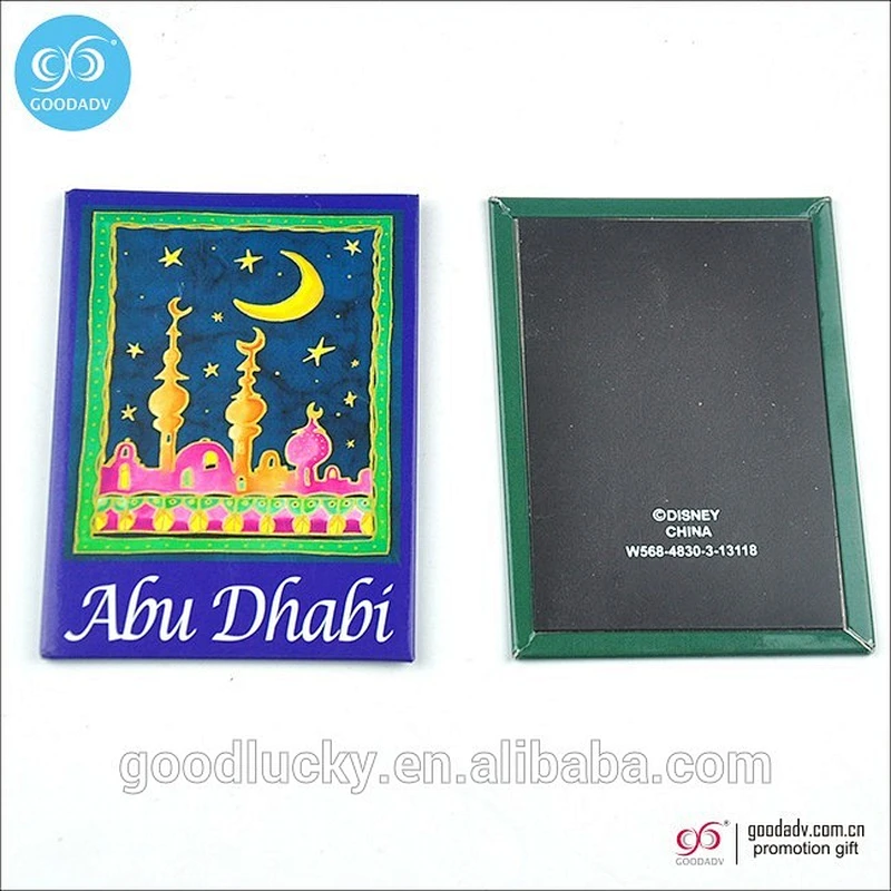 Souvenir items square metal tin fridge magnet sticker