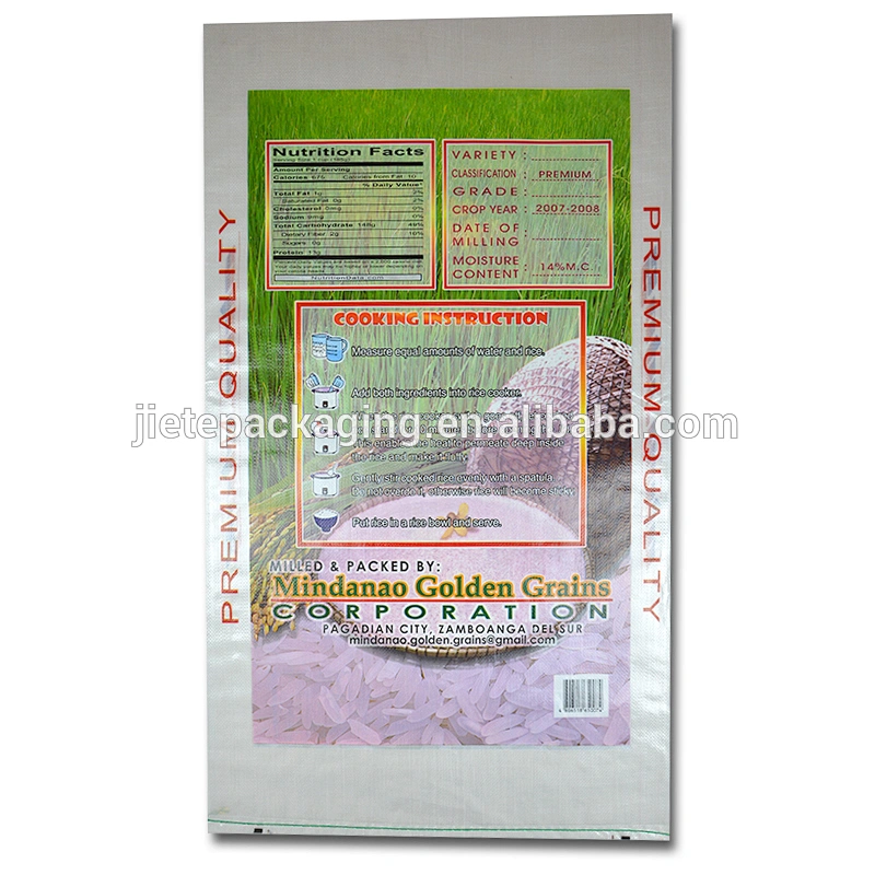 Supply high quality Factory price one time used pp rice bags, plastic sack, PP woven for 50kg 25kg