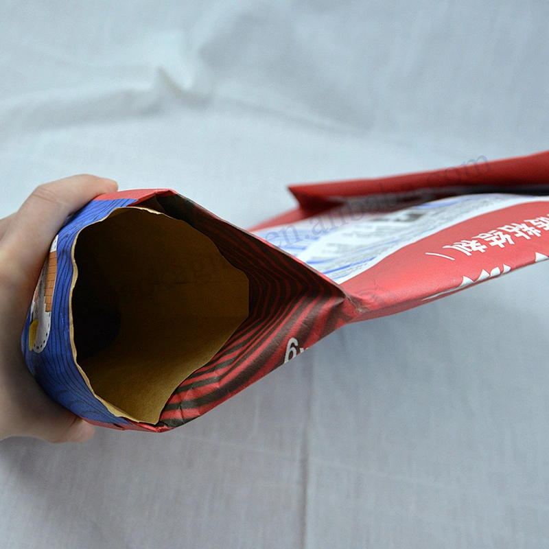 20kg kraft paper stand up cement valve bag for ceramic tile adhesive