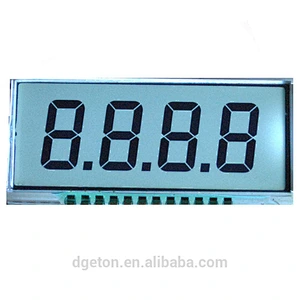 4 digit 7 segment LCD glass panel metal pin connection