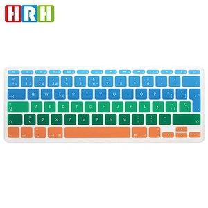 custom silicone keyboard protector laptop keyboard cover Spanish Rainbow Laptop Keyboard Skin For Mac Book Air 11