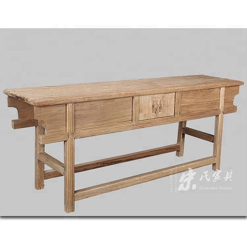 wholesale rustic reclaimed solid wood pine console table furniture
