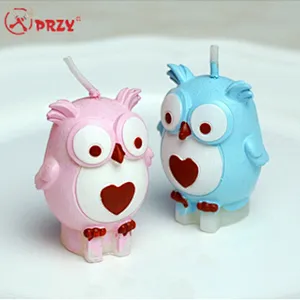 Owl candle mould Animal silicone moulds for candles and soap silicone molds