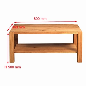 Rectangle solid wood modern end Table with oak leg