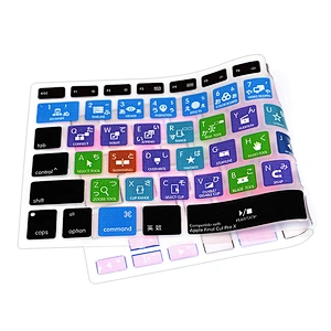 aliexpress drop shipping Final Cut Pro X Hotkeys Silicone Keyboard Cover For Macbook Pro 15 Inch japanese keyboard