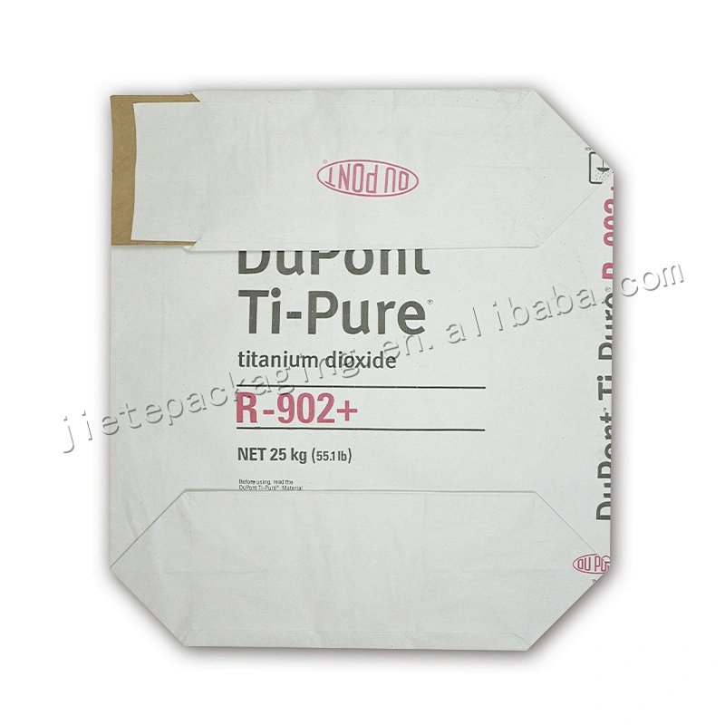 Multilayer kraft paper cement bag with lining and stoma for 25kg 50kg Ti-pure