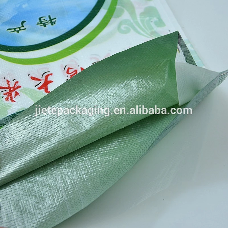 High quality 100% virgin polypropylene transparent recyclable with bopp film laminated pp woven plastic rice packing bags
