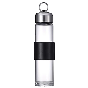 Guangzhou Manufactory Good Quality Glass Water Cup High Borosilicate Drinking Mug with Lid and Anti-heat Sleeve