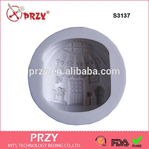 S3137 Flower Shop Silicone Soap Mold flower house shape silicone mold