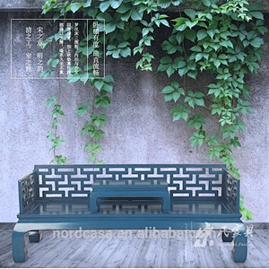 chinese antique style hand carved day bed