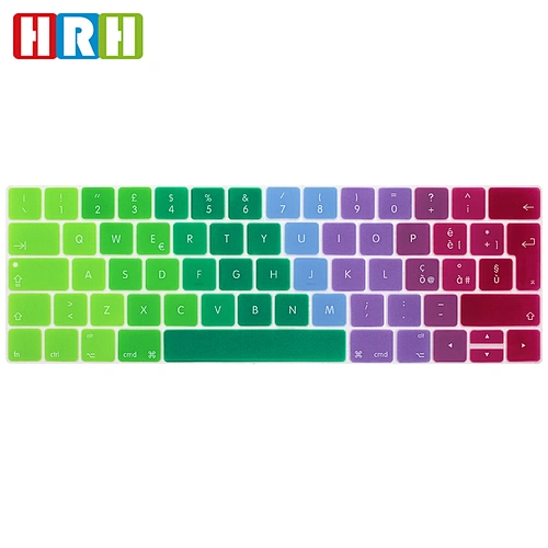 Rainbow Silicon Laptop Italian Keyboard Skin laptop keyboard cover for mac laptop skins Pro 15