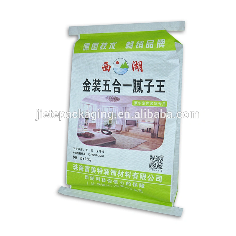 25kg customized white plastic bopp laminated pp woven gypsum powder bag for cement,mortar,tile adhesive and wall putty powder