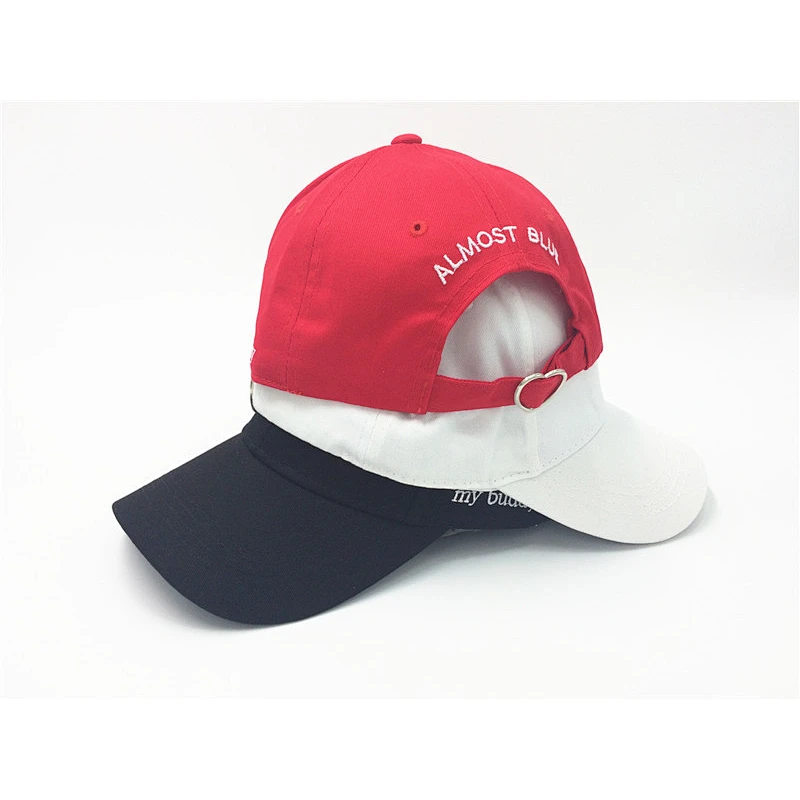 Hot sales 100% cotton creamy colour metal buckle curved Cap