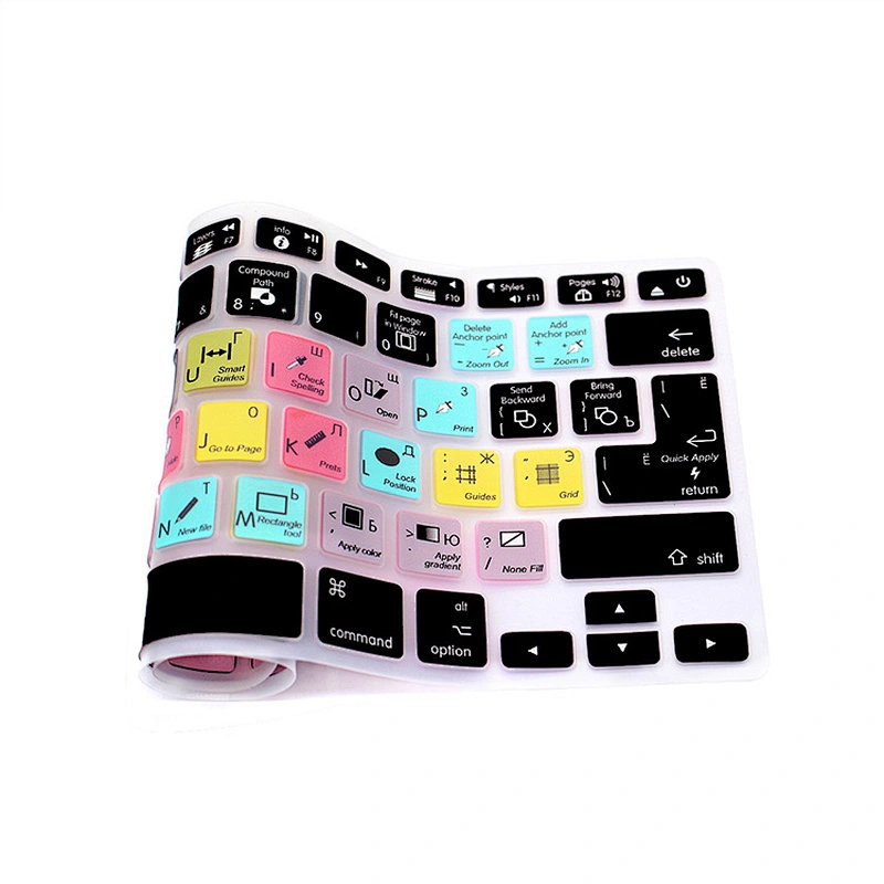 Shortcuts custom InDesign Hotkeys russian keyboard silicone Keyboard Protector For Macbook Air for macbook air 13 skin