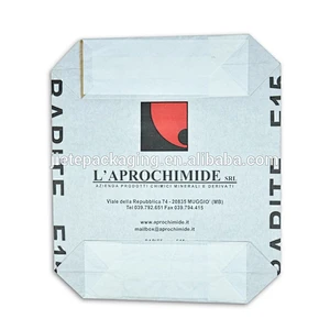 Low cost custom order square bottom kraft paper bag with logo printing for packing flour 25kg
