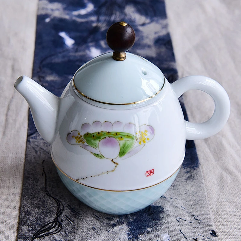 Porcelain Bone China Kung Fu Tea Set China Supplier Best Selling in-Stock Tea Set Handmade Ceramic Tea Pot Gift Set