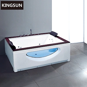 K-8943 Bathroom Hot Sell Freestanding Whirlpool Bathtub Two Person Tub