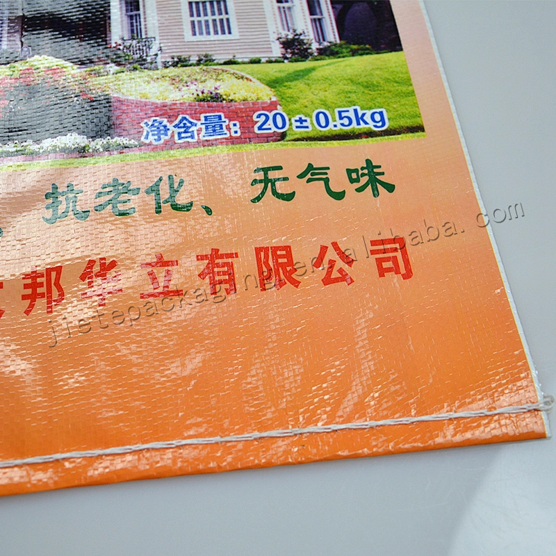 Customized plastic pp woven inner wall putty powder packaging bag
