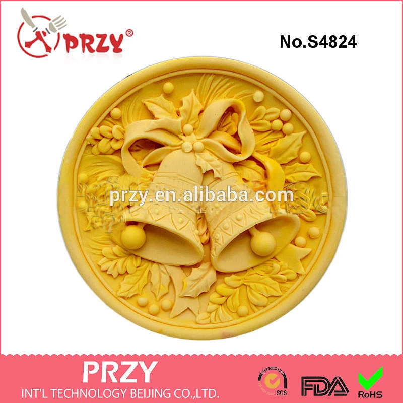 S4824 Christmas Jingle Bells Soap Mold Food Grade Soap Mold Silicone Mold For Soap