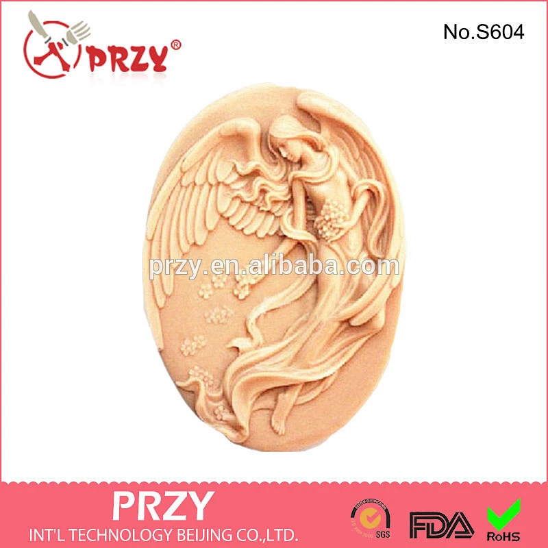Silicone soap mold angel , flying angel decoration