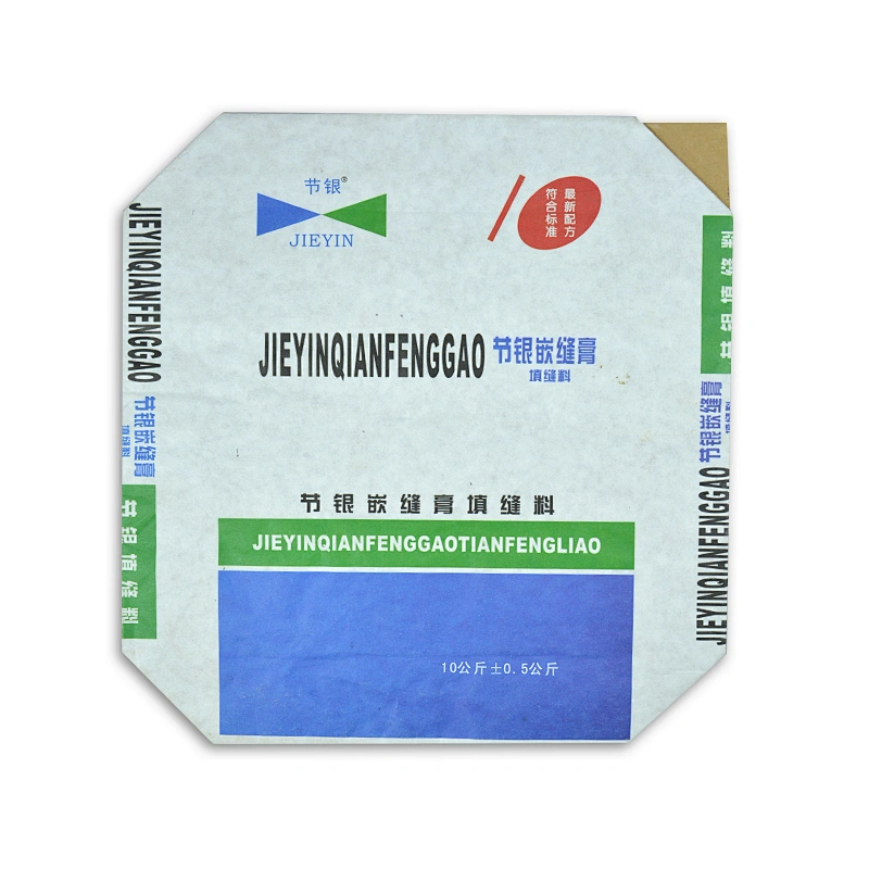Industrial use kraft paper valve bag for cement, putty powder 10kg white paper cement bag