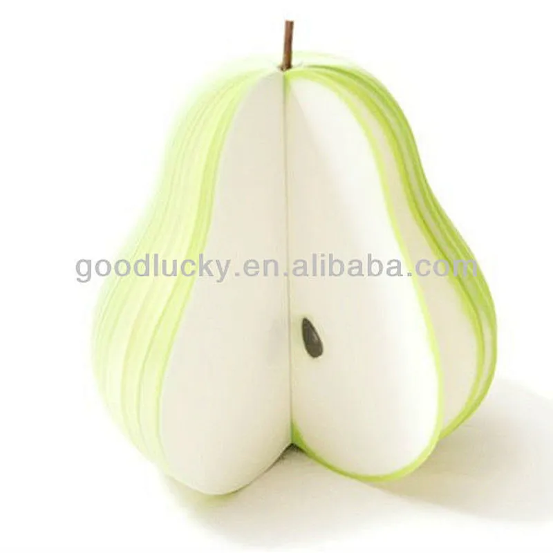 2017 Pear shaped sticky notepad memo note pad
