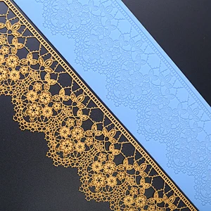 new Fondant cake lace mat mold  silica baking cake lace edge decoration molds silicone pad