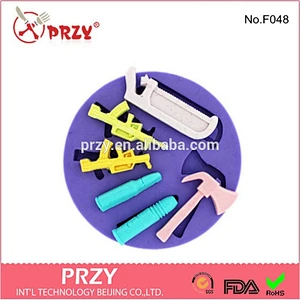 2015 hotsale saws cake decor silicone cake mold