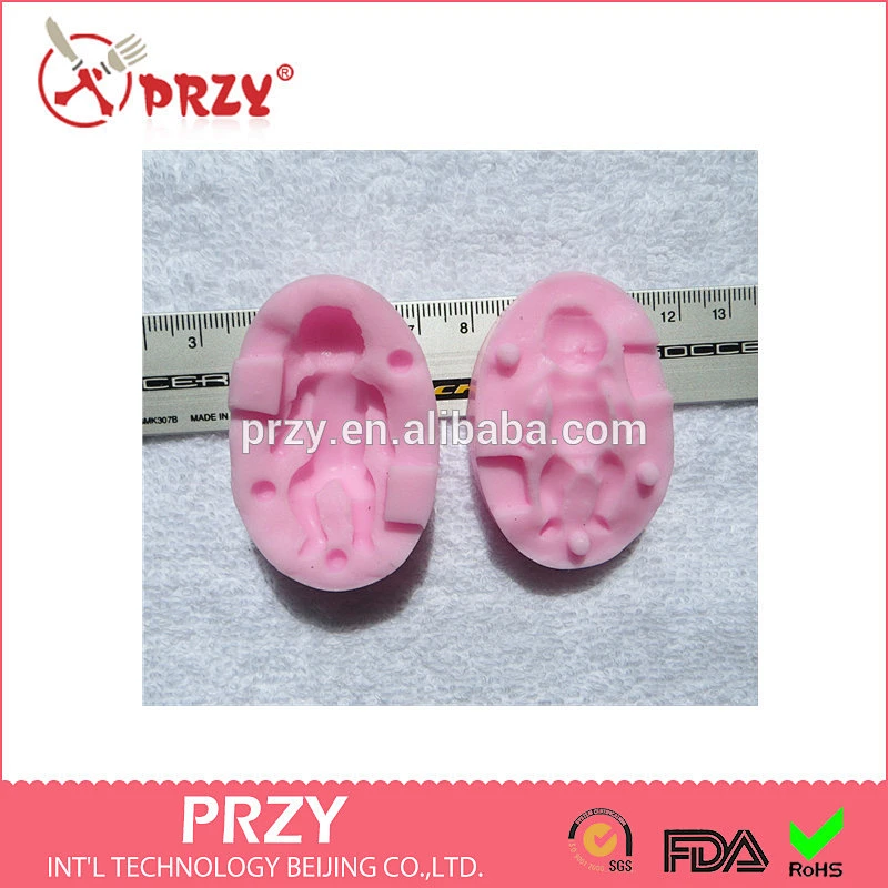 F1873 PRZY VERY TINY 3D Baby Silicone Mold ,Fondant Silicon Mold , Sleeping Baby Mold