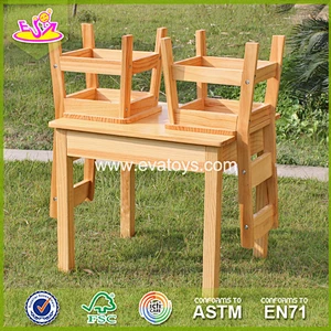 2018 New design wooden chairs and table set children wooden chaits and table set baby wooden chairs and table set W08G72